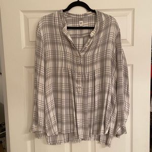 Long Sleeve Gap Flannel Top